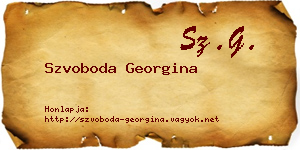 Szvoboda Georgina névjegykártya